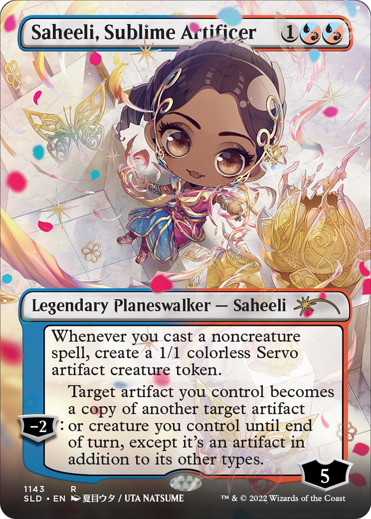 Saheeli, Sublime Artificer (Borderless) [Secret Lair Drop Series] Foil