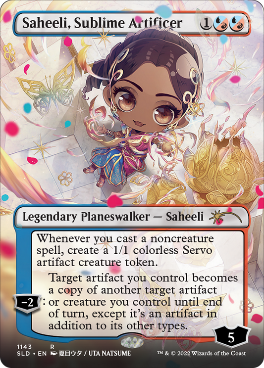 Saheeli, Sublime Artificer (Borderless) [Secret Lair Drop Series] Foil