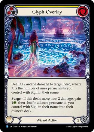 Glyph Overlay (Yellow) (ROS174) Rainbow Foil - Rosetta