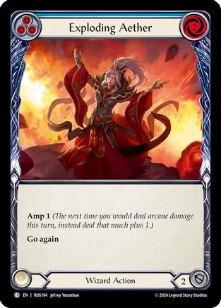 Exploding Aether (Blue) (ROS194) Rainbow Foil - Rosetta