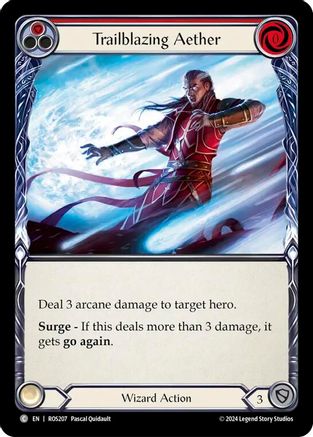 Trailblazing Aether (Red) (ROS207) Rainbow Foil - Rosetta