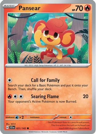 Pansear (021/142) [Scarlet & Violet: Stellar Crown] Reverse Holofoil