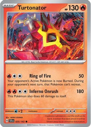 Turtonator (025/142) [Scarlet & Violet: Stellar Crown] Reverse Holofoil