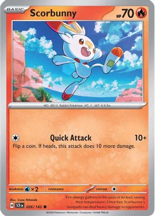 Scorbunny (026/142) [Scarlet & Violet: Stellar Crown] Reverse Holofoil