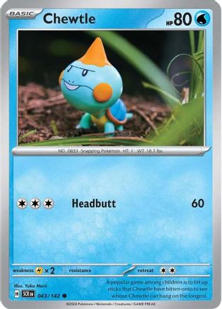 Chewtle (043/142) [Scarlet & Violet: Stellar Crown] Reverse Holofoil