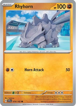 Rhyhorn (074/142) [Scarlet & Violet: Stellar Crown] Reverse Holofoil