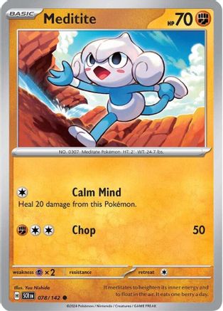 Meditite (078/142) [Scarlet & Violet: Stellar Crown] Reverse Holofoil