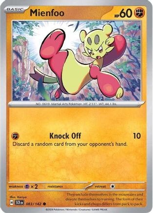 Mienfoo (083/142) [Scarlet & Violet: Stellar Crown] Reverse Holofoil