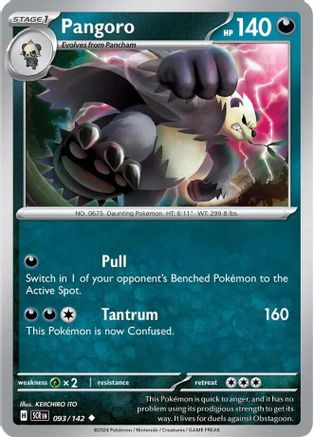 Pangoro (093/142) [Scarlet & Violet: Stellar Crown] Reverse Holofoil