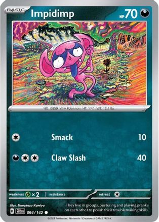 Impidimp (094/142) [Scarlet & Violet: Stellar Crown] Reverse Holofoil