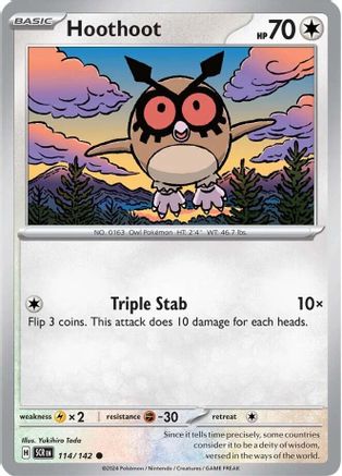Hoothoot (114/142) [Scarlet & Violet: Stellar Crown] Reverse Holofoil