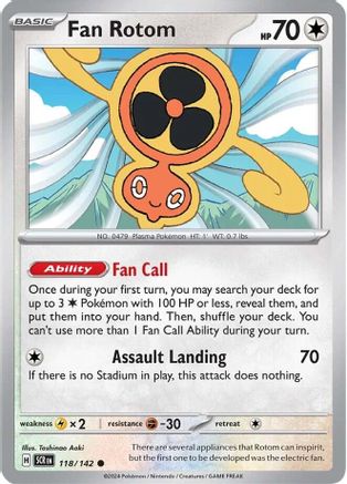 Fan Rotom (118/142) [Scarlet & Violet: Stellar Crown] Reverse Holofoil