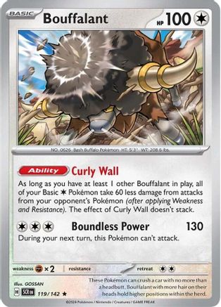 Bouffalant (119/142) [Scarlet & Violet: Stellar Crown] Reverse Holofoil