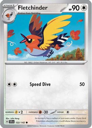 Fletchinder (122/142) [Scarlet & Violet: Stellar Crown] Reverse Holofoil