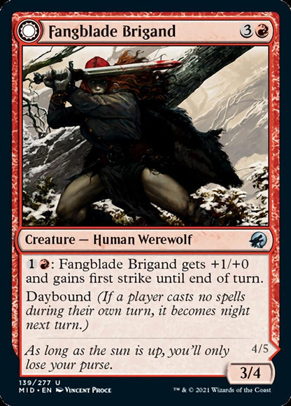 Fangblade Brigand // Fangblade Eviscerator (139) Foil - Innistrad: Midnight Hunt