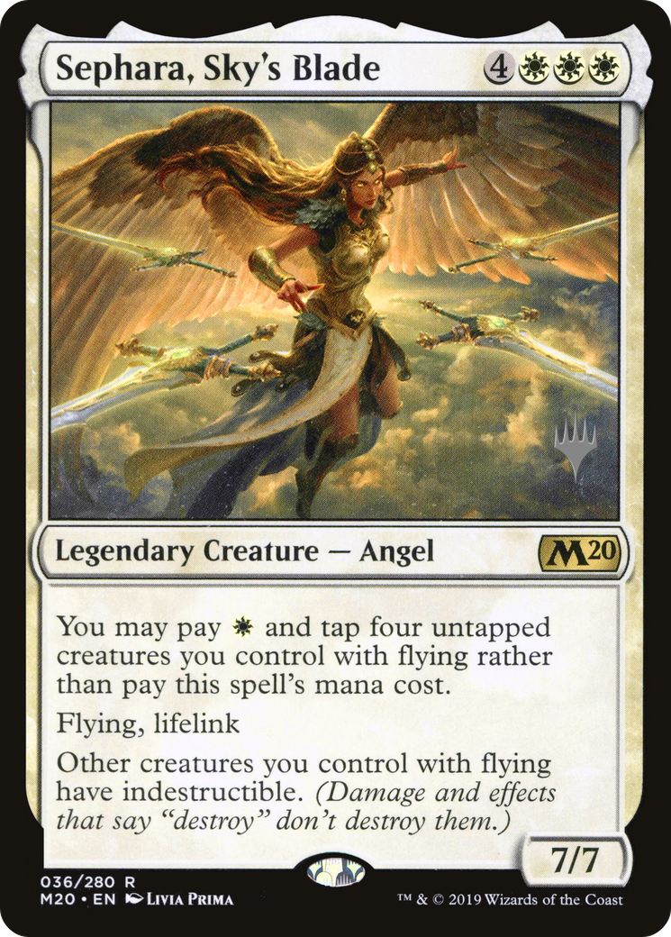 Sephara, Sky's Blade (036) Foil - Core Set 2020 Promos