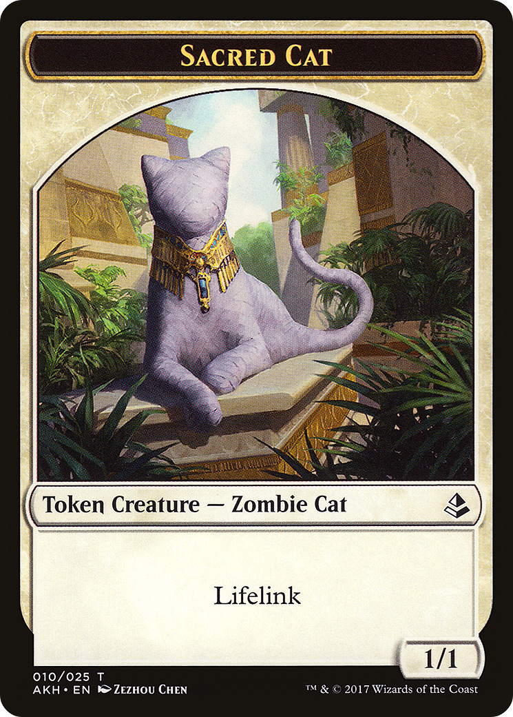 Sacred Cat Token (010) - Amonkhet Tokens