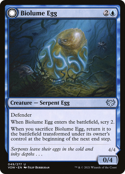 Biolume Egg // Biolume Serpent (049) Foil - Innistrad: Crimson Vow
