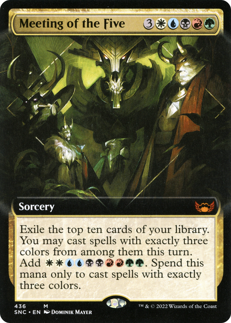 Meeting of the Five (Extended Art) (436) - Streets of New Capenna