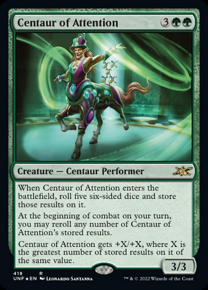 Centaur of Attention (Galaxy Foil) [Unfinity] | Silver Goblin