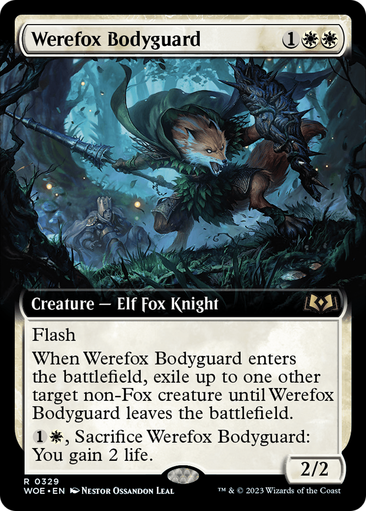 Werefox Bodyguard (Extended Art) (329) Foil - Wilds of Eldraine