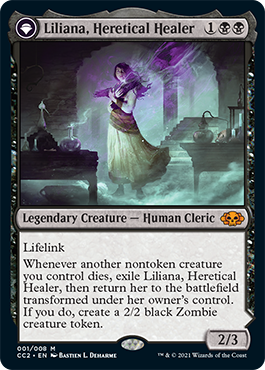 Liliana, Heretical Healer (001) Foil - Commander Collection: Black