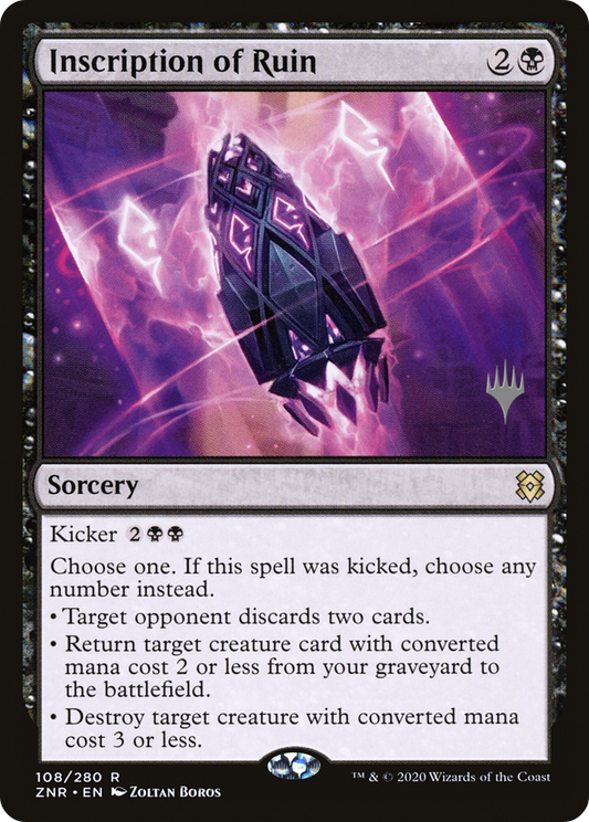 Inscription of Ruin (108) Foil - Zendikar Rising Promos