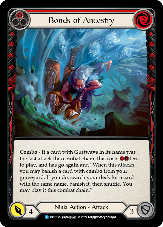 Bonds of Ancestry (Red) [OUT056] (Outsiders)  Rainbow Foil | Silver Goblin