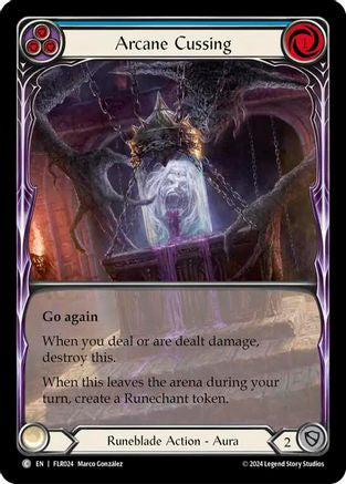 Arcane Cussing (Blue) (FLR024) - Blitz Deck: Rosetta - Florian
