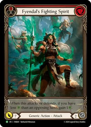 Fyendal's Fighting Spirit (Red) (Extended Art) (FAB261) Rainbow Foil - FaB Promos