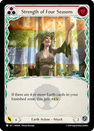 Strength of Four Seasons (Red) (ROS058) Rainbow Foil - Rosetta