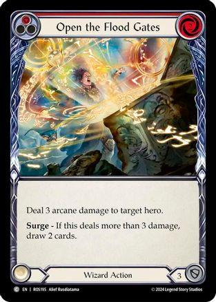 Open the Flood Gates (Red) (ROS195) Rainbow Foil - Rosetta
