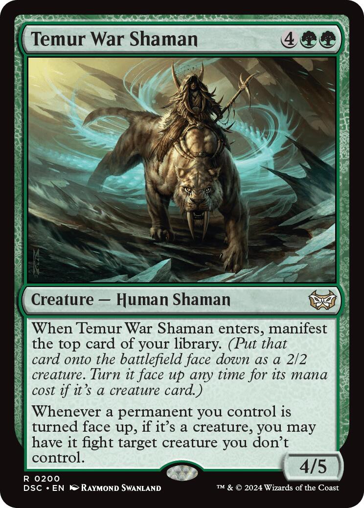 Temur War Shaman [Duskmourn: House of Horror Commander] | Silver Goblin