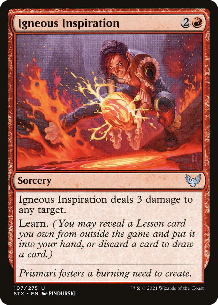 Igneous Inspiration (107) Foil - Strixhaven: School of Mages