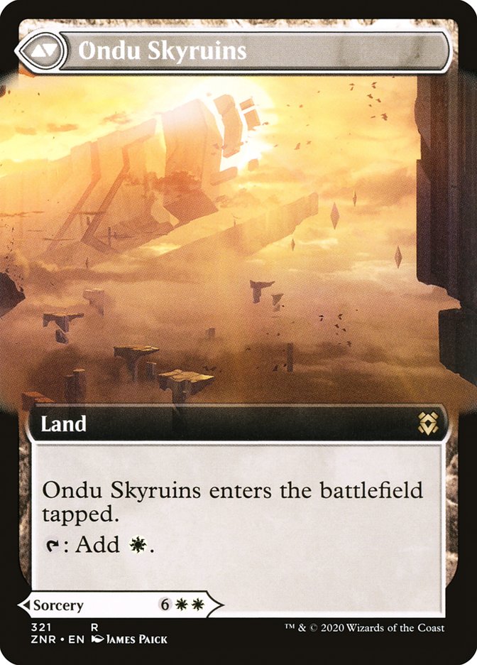 Ondu Inversion // Ondu Skyruins (Extended Art) [Zendikar Rising] | Silver Goblin