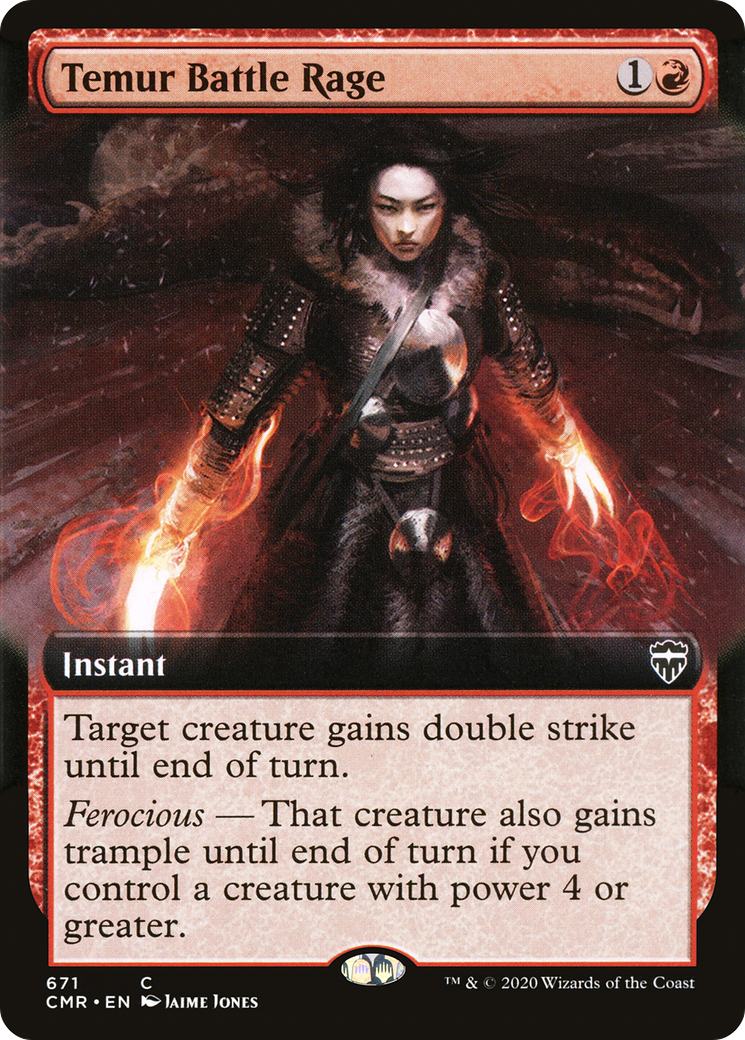 Temur Battle Rage (Extended Art) (671) - Commander Legends