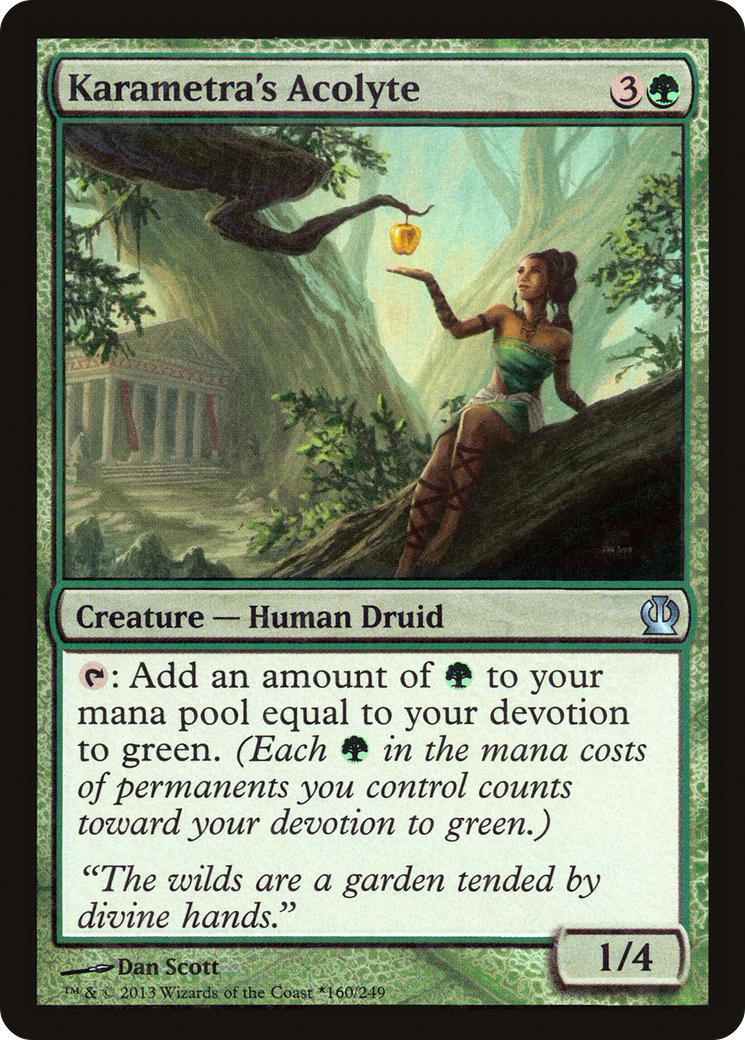 Karametra's Acolyte (160) Foil - Theros Promos