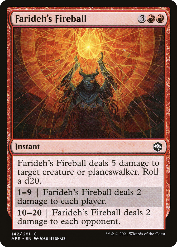 Farideh's Fireball (142) Foil - Adventures in the Forgotten Realms