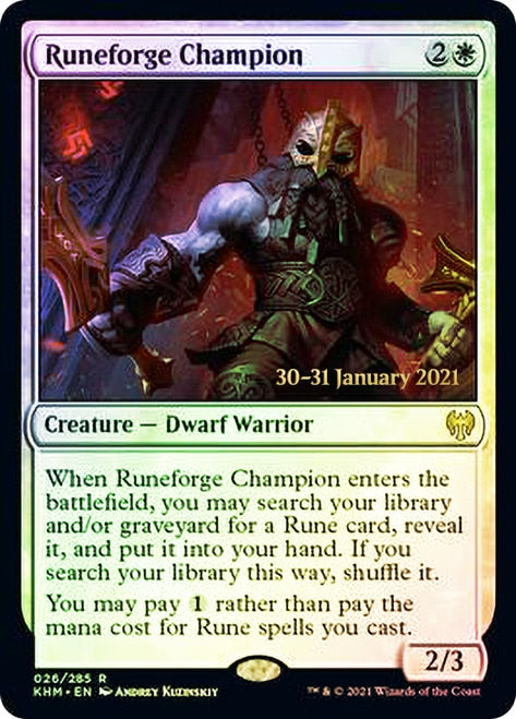 Runeforge Champion [Kaldheim Prerelease Promos] | Silver Goblin