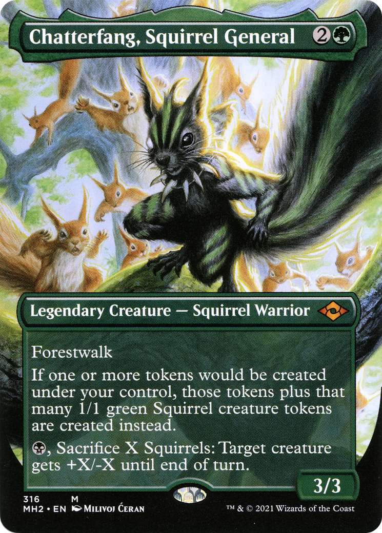 Chatterfang, Squirrel General (Borderless Alternate Art) [Modern Horizons 2] | Silver Goblin