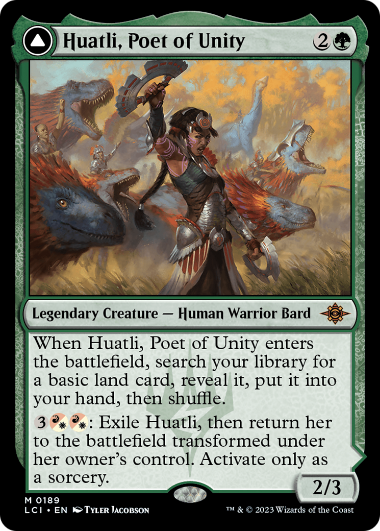 Huatli, Poet of Unity // Roar of the Fifth People [The Lost Caverns of Ixalan] Foil