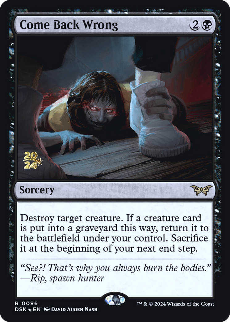 Come Back Wrong (0086) [Duskmourn: House of Horror Prerelease Promos]