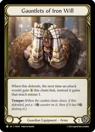 Gauntlets of Iron Will (FAB181) Cold Foil - FaB Promos