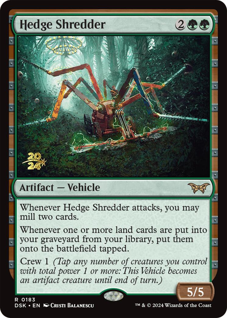 Hedge Shredder [Duskmourn: House of Horror Prerelease Promos] | Silver Goblin