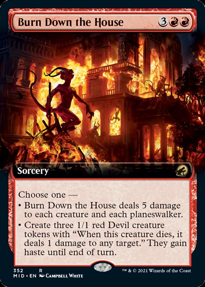 Burn Down the House (Extended Art) [Innistrad: Midnight Hunt] | Silver Goblin