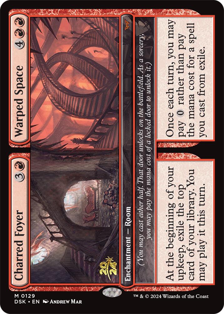 Charred Foyer // Warped Space [Duskmourn: House of Horror Prerelease Promos] | Silver Goblin