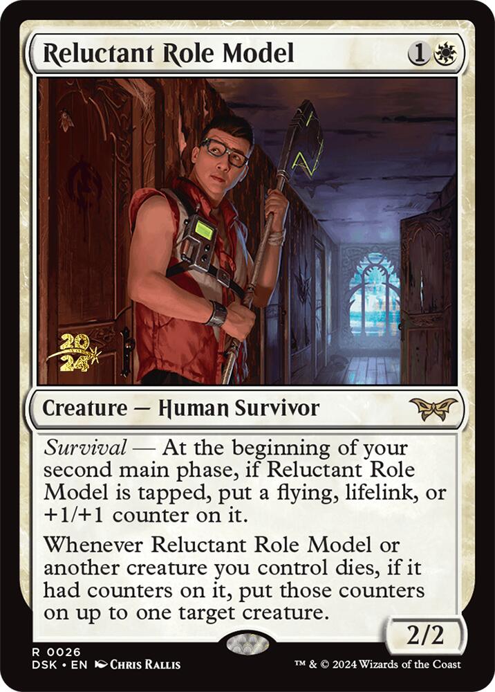 Reluctant Role Model (0026) [Duskmourn: House of Horror Prerelease Promos] | Silver Goblin