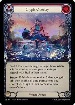 Glyph Overlay (Red) (Alternate Art) (FAB277) Rainbow Foil - FaB Promos