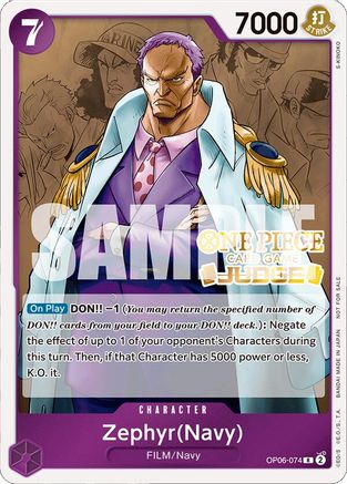 Zephyr (Navy) (Judge Pack Vol. 4) Foil (OP06-074) - One Piece Promotion Cards | Silver Goblin