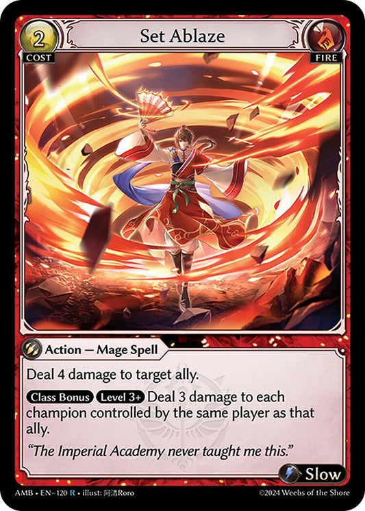 Set Ablaze (120) [Mortal Ambition] Foil